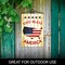 G128 Combo Pack Garden Flag Hanger 14IN & Garden Flag God Bless America USA Flag Map 12x18IN Printed 150D Polyester